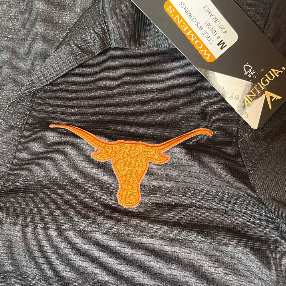 Texas Longhorns Antigua Women's Black Polo Size M NWT - Picture 4 of 5